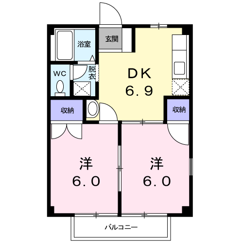 シャンピア長坂 201号室の画像