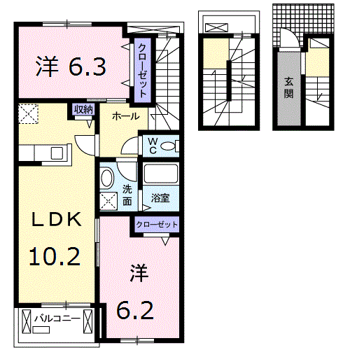 アルコバレーニⅡ302号室の画像