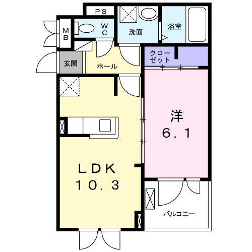 メゾン・ド・ボヌールK303号室の画像