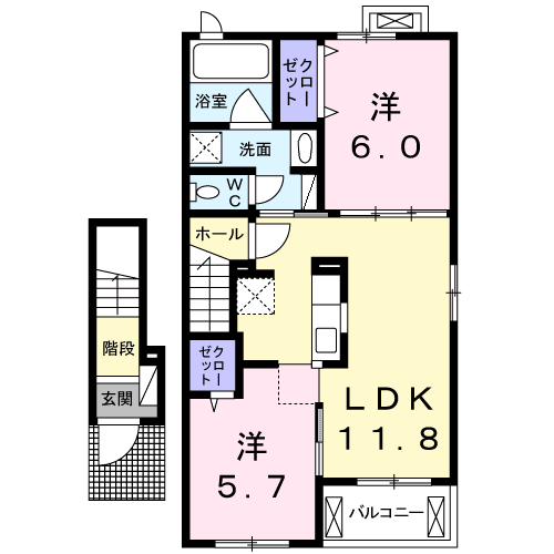 ハピネスⅡ203号室の画像